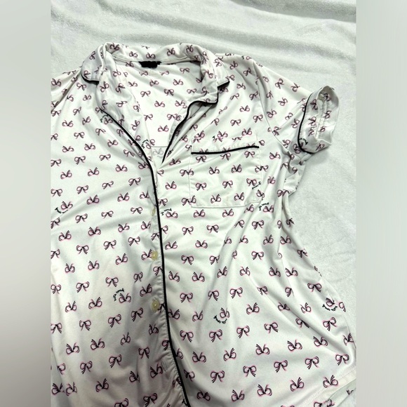 Kate Spade Pijama Set white and Black bows - Picture 10 of 14